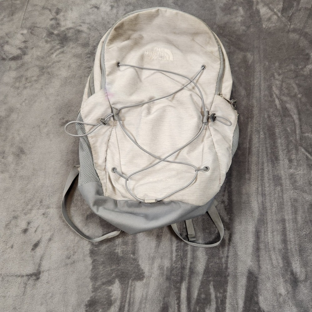 The North Face Backpack Beige Jester 16" Laptop Water Bottle Hiking Gorpcore